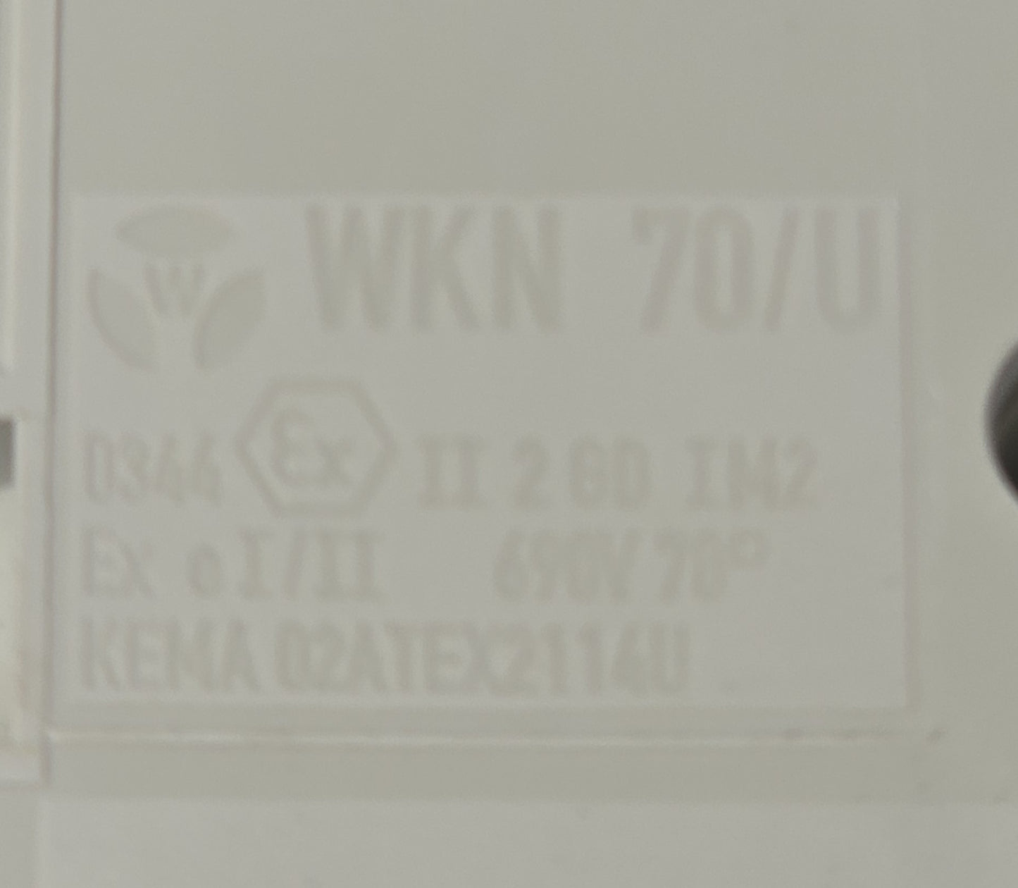 Wieland WKN 70/U 57.570.0155.0 Feed-Through Terminal Block 690V 170A 70mm² ATEX