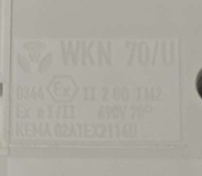 Wieland WKN 70/U 57.570.0155.0 Feed-Through Terminal Block 690V 170A 70mm² ATEX
