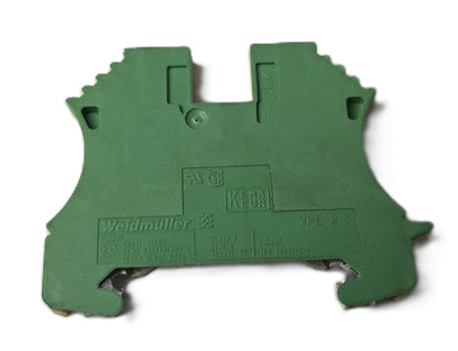 Weidmuller WPE 2.5 1010000000 Earth Terminal Block 2.5mm² Green/Yellow