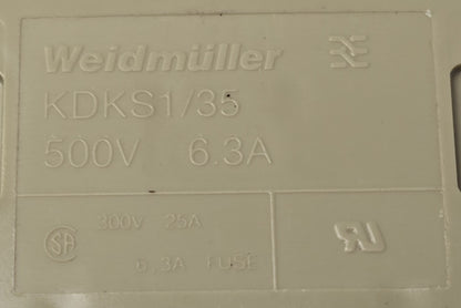 Weidmuller KDKS1/35 9503310000 Fuse Terminal Block 500V 6.3A