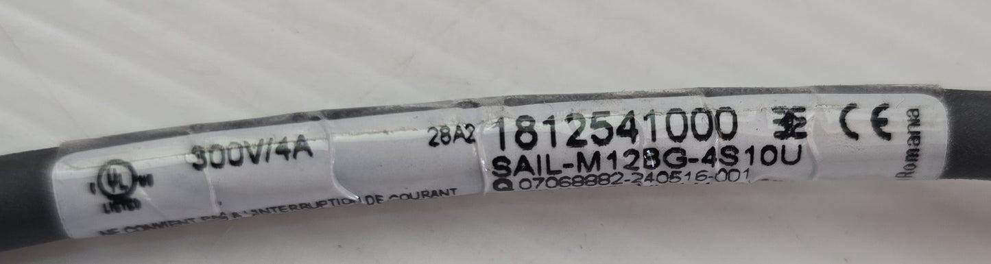 Eaton 1812541000 M12 Female Connector Cordset Cable Single-Ended Sensor (NEW)