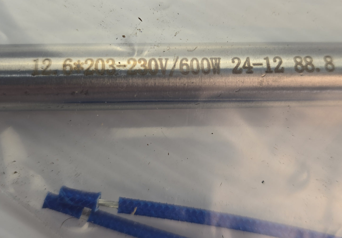 Mytee E572 Heating Rod 600W 230V Cartridge Heater Element 12.6×203mm (NEW)