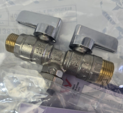 ZETCO 1382034 Watermarked 2 Way Manifold 1/2 Inlet 1/2 + 3/4 Outlets PN16 Brass