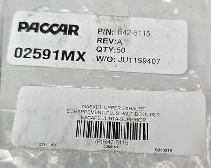 Paccar R42-6115 Upper Exhaust Gasket 02591MX [Pack of 50] (NEW Sealed)