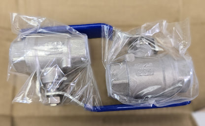 OEM HFQ11F 1/2 Inch 304 SS Ball Valve Internal Thread (2 Pack] (NEW In Box)