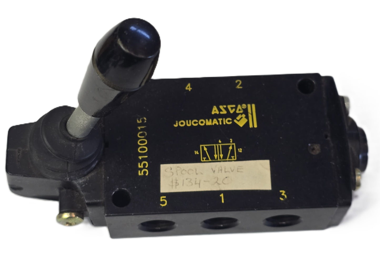 ASCO Joucomatic 55100015 Manual Spool Valve 5/2 Way Pneumatic Lever Operated