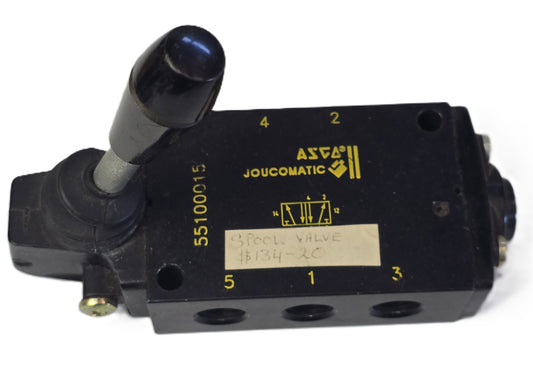 ASCO Joucomatic 55100015 Manual Spool Valve 5/2 Way Pneumatic Lever Operated