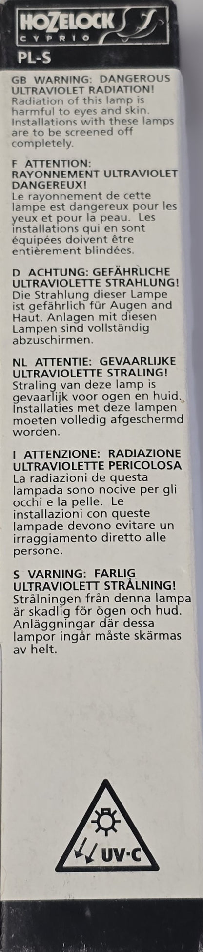 Hozelock 1520 9W UVC Bulb EasyClear 4in1 BioForce Pond Filter Lamp (NEW In Box)