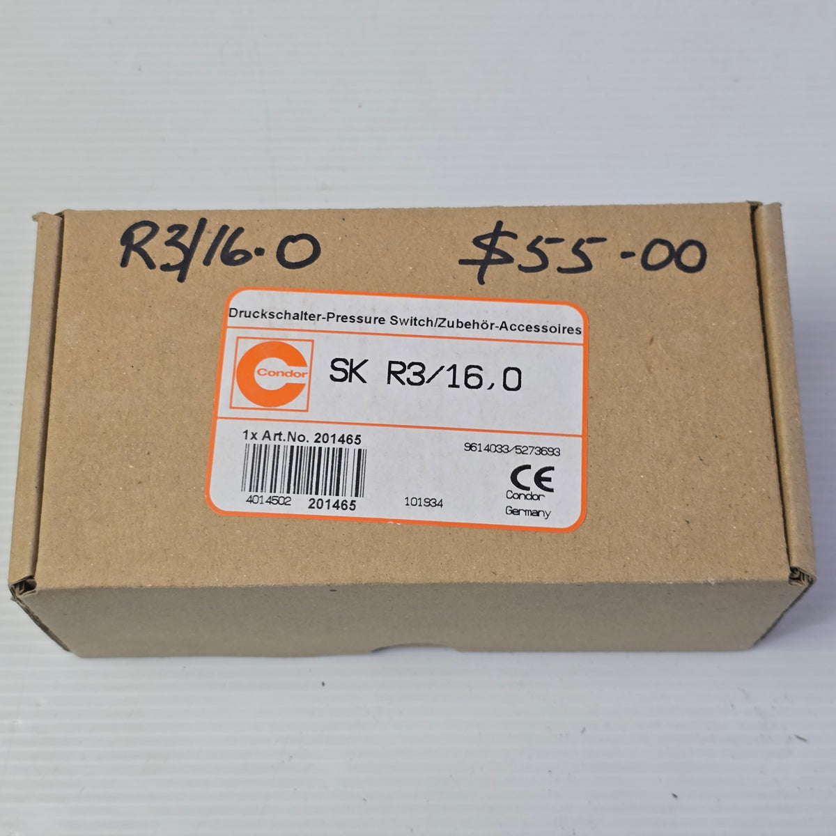 Condor SK R3/16,0 Overload Relay for MDR3 / MDR Pressure Switch 201465 ...