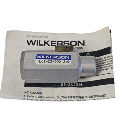 Wilkerson L01-C2-000 Pneumatic Air Line Lubricator (NEW In Box)