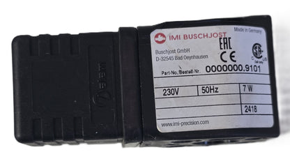 IMI Buschjost 0000000.9101 Solenoid Valve Coil 230V AC 50Hz 7W (NEW)