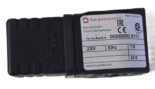 IMI Buschjost 0000000.9101 Solenoid Valve Coil 230V AC 50Hz 7W (NEW)