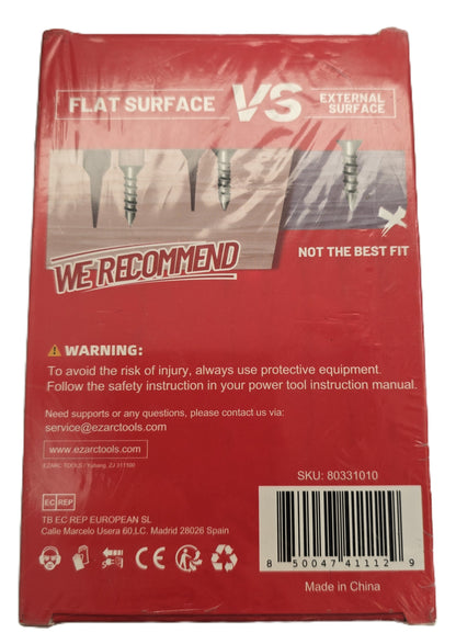 EZARC 80331010 Countersink Drill Bit Set 15-Piece HSS (NEW Sealed)