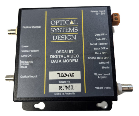 OSD OSD816T Digital Video & Data Modem TLC/24VAC (USED No Acc)