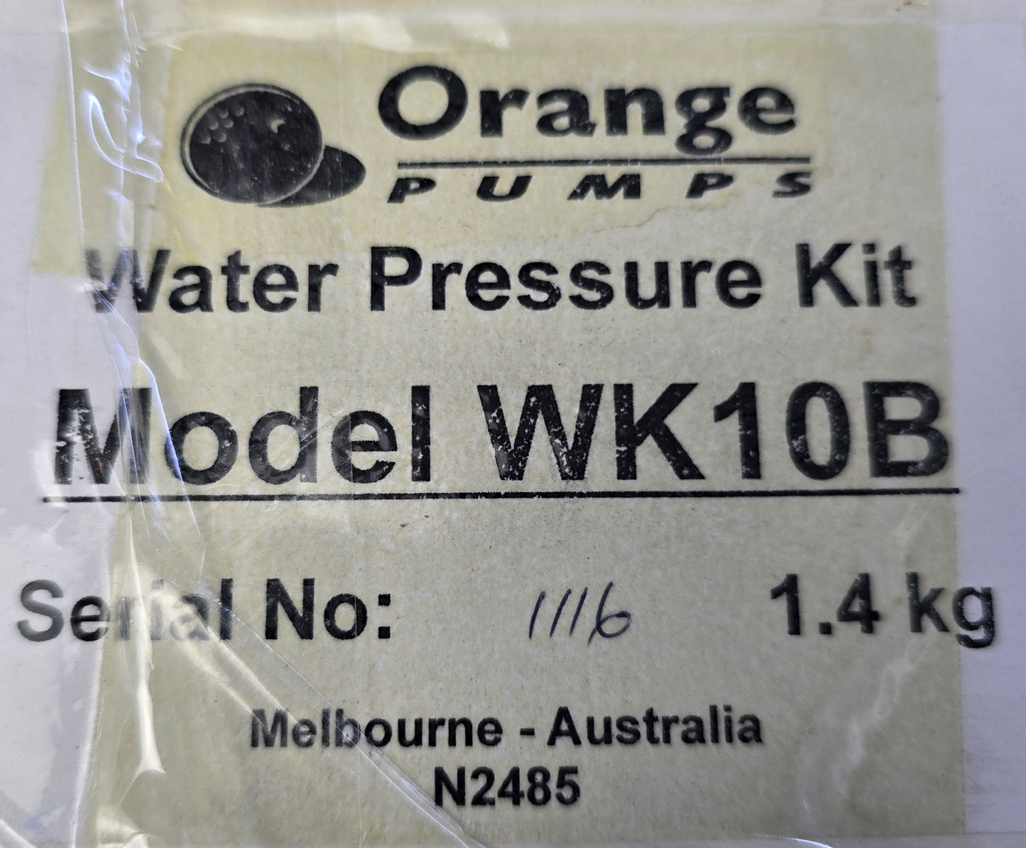 Orange-Pumps WK10B Water Pressure Kit Pump Controller Gauge Switch (NEW In Box)