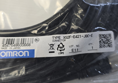OMRON XS2F-E421-J80-E Sensor Cable M12 Straight F 4-Pin 10m IP69K (NEW Sealed)