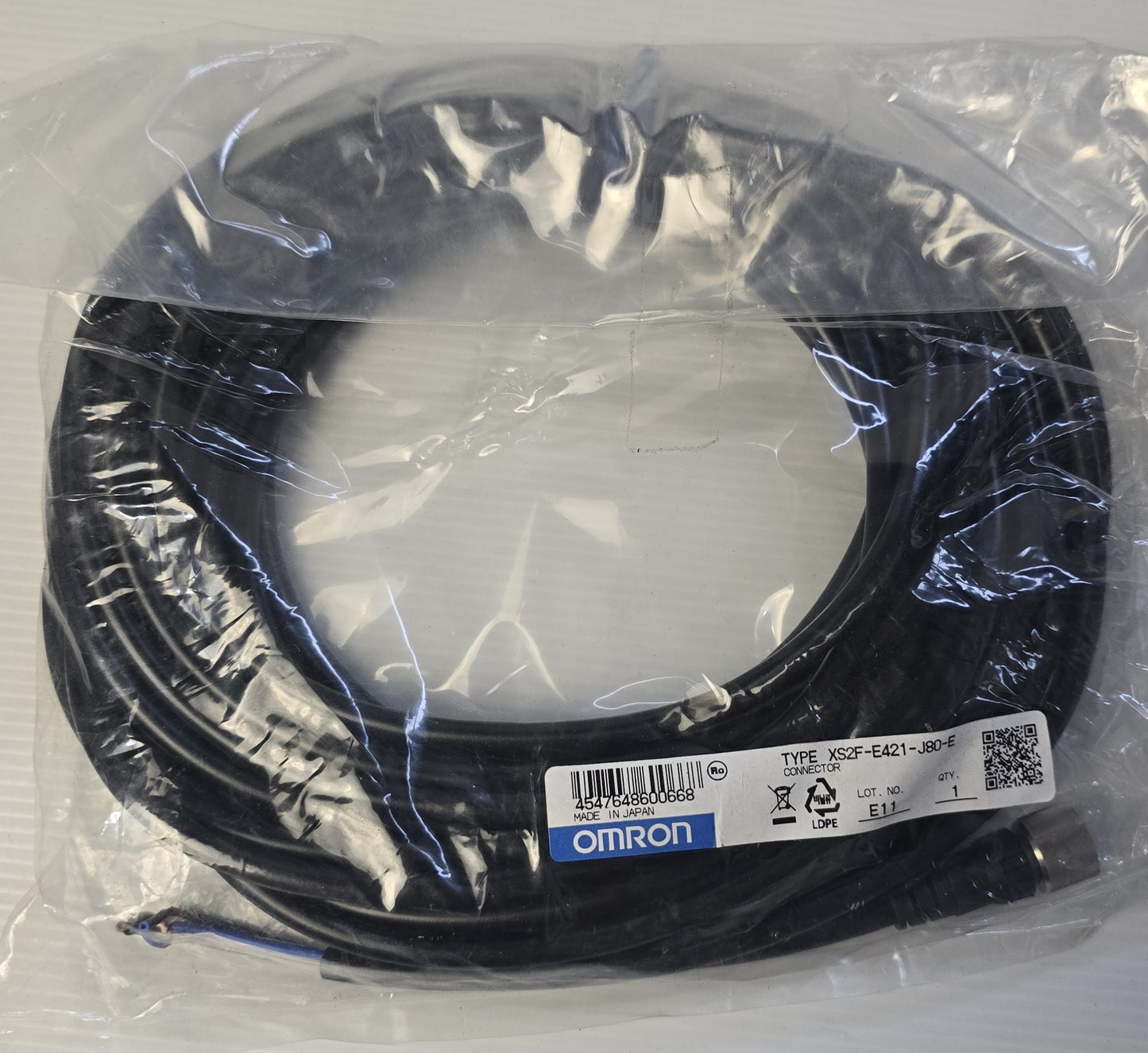 OMRON XS2F-E421-J80-E Sensor Cable M12 Straight F 4-Pin 10m IP69K (NEW Sealed)