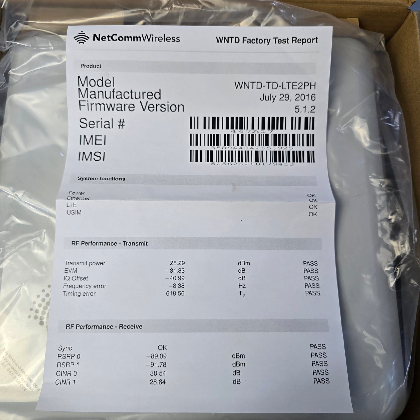 NetComm WNTD-TD-LTE2PH Wireless Outdoor LTE Antenna 26 dBm 16 dBi (NEW In Box)