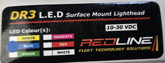 RedLine RL-DR3-B Blue DR3 LED 3W Perimeter Light Head RedFleet (NEW In Box)