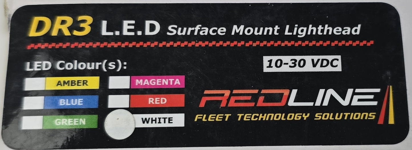 RedLine RL-DR3-W White DR3 LED 3W Perimeter Light Head RedFleet (NEW In Box)