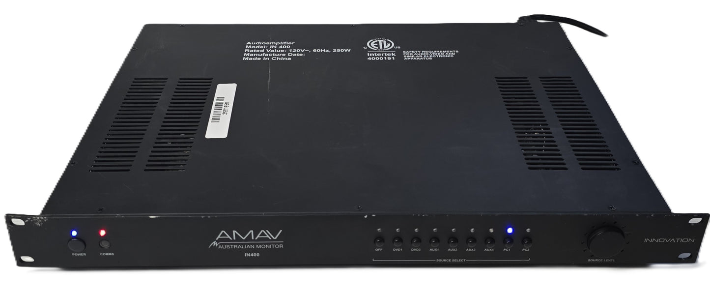 Australian-Monitor IN400 Audio Mixer Amplifier (PreOwned No Acc)