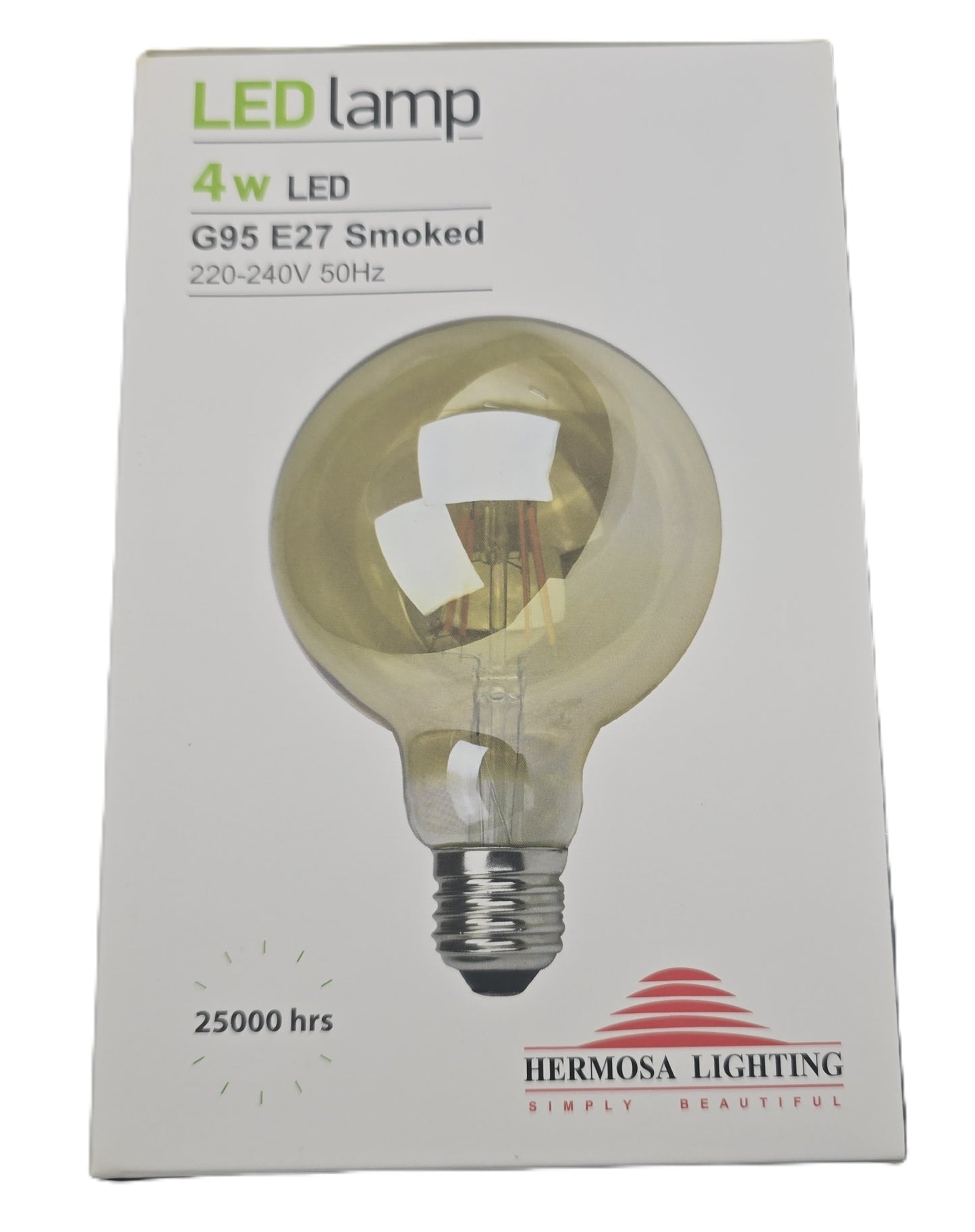 Hermosa HF495E3SM G95 LED Filament Globe 4W E27 Smoked Warm White (NEW)