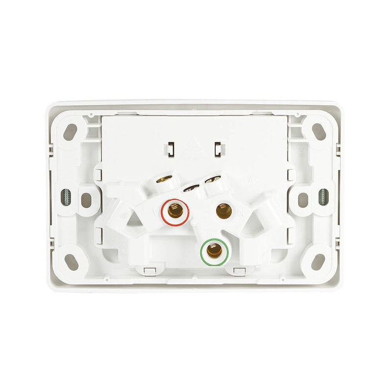Clipsal 2025-WE Twin Switch Socket Outlet 250V 10A 2000 Series
