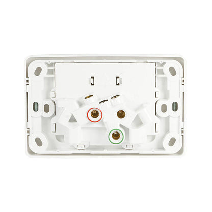 Clipsal 2025-WE Twin Switch Socket Outlet 250V 10A 2000 Series