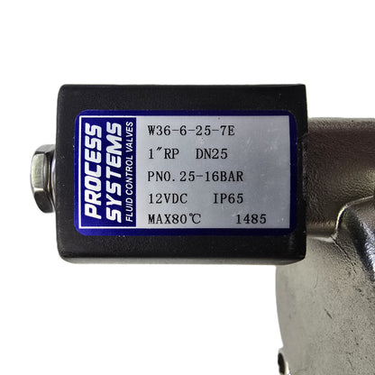 Process-Systems W36-6-25-7E Solenoid valve 1" RP DN25 16b 12V IP65 (New Opened)