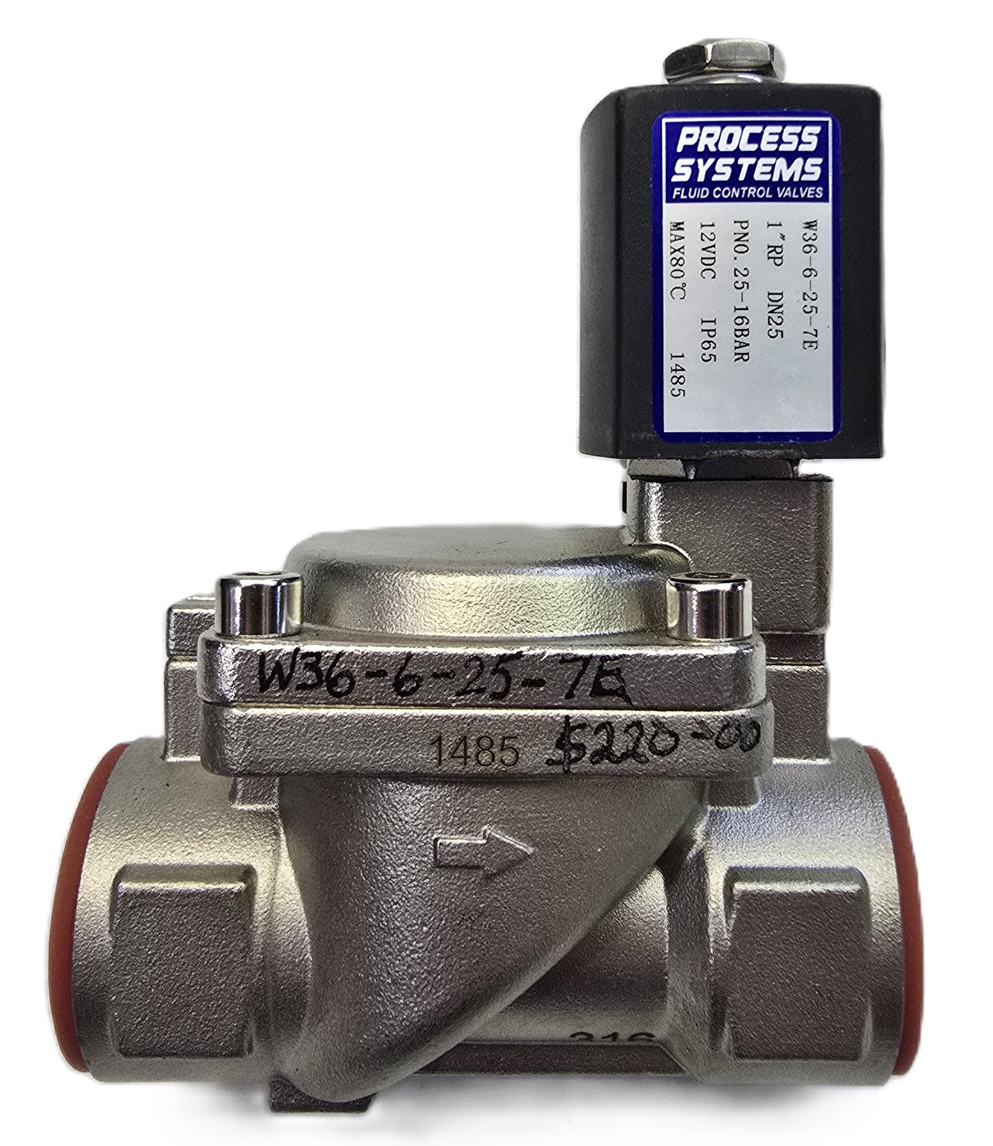 Process-Systems W36-6-25-7E Solenoid valve 1" RP DN25 16b 12V IP65 (New Opened)