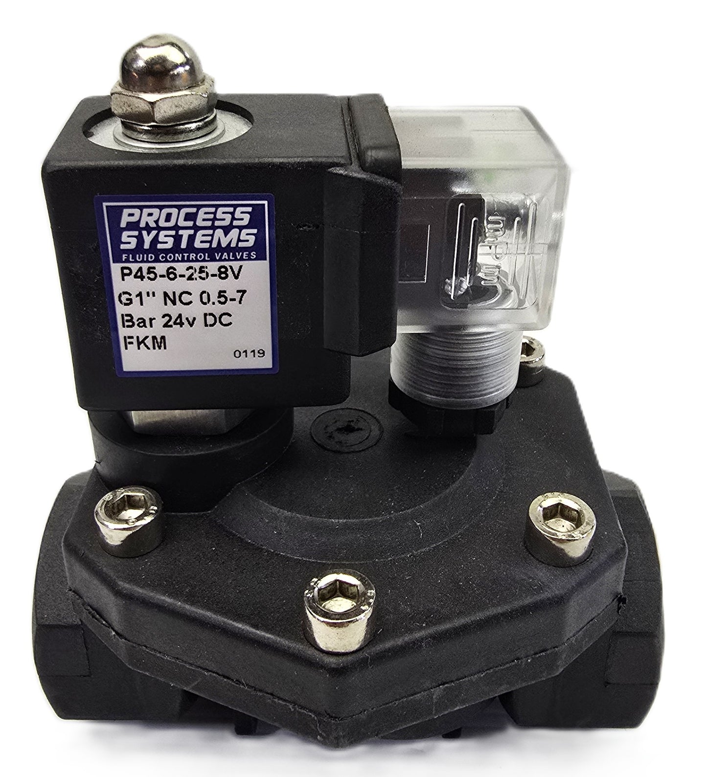 Process-Systems P45-6-25-8V Solenoid valve G1" NC 0.5–7bar 24V FKM (New Opened)