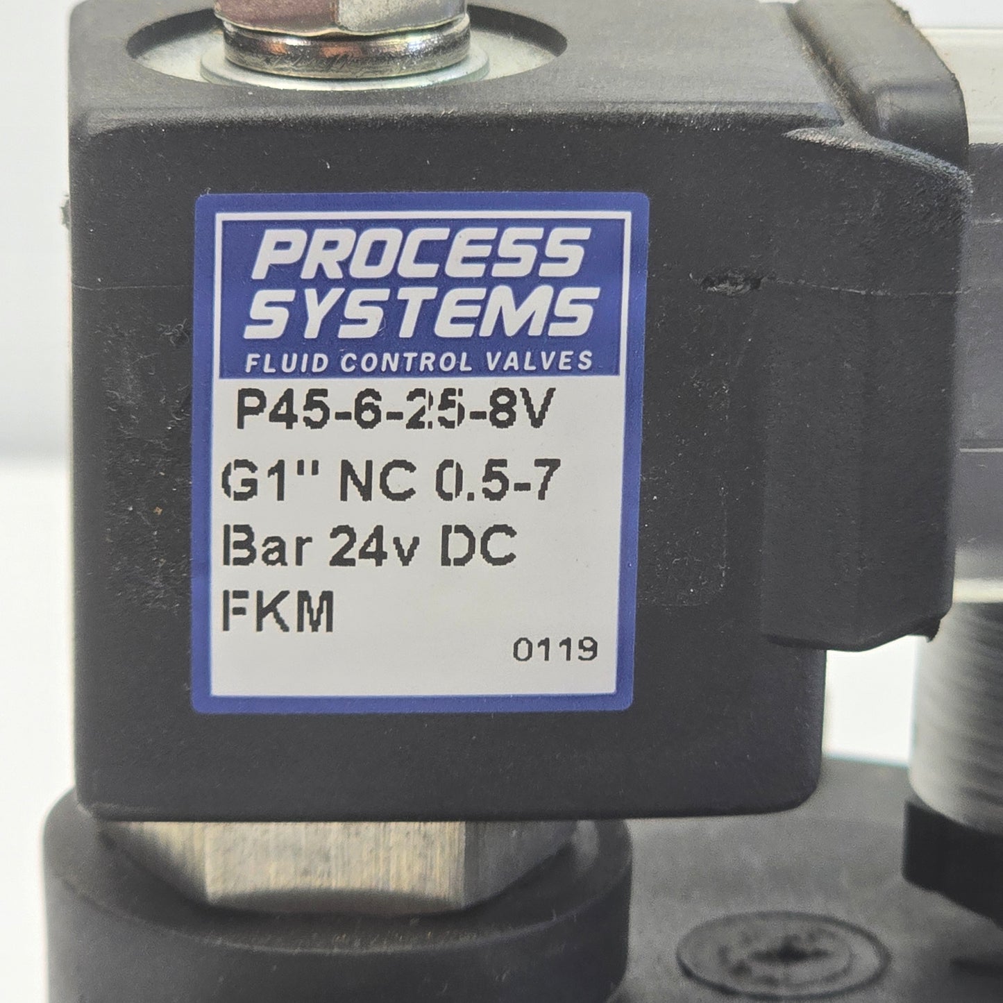 Process-Systems P45-6-25-8V Solenoid valve G1" NC 0.5–7bar 24V FKM (New Opened)