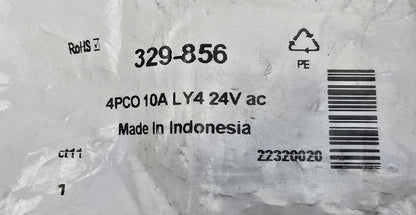 OMRON LY4 24VAC 4PCO Plug-In Power Relay 10A 329-856 (NEW Sealed)