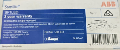 ABB SF1LED LED Spitfire Single Recessed Emergency Light Kit (NEW)