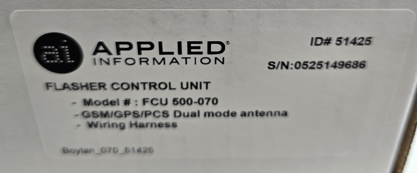 Applied-Information FCU500-070 Flasher Control Unit GSM/GPS PCS (NEW In Box)