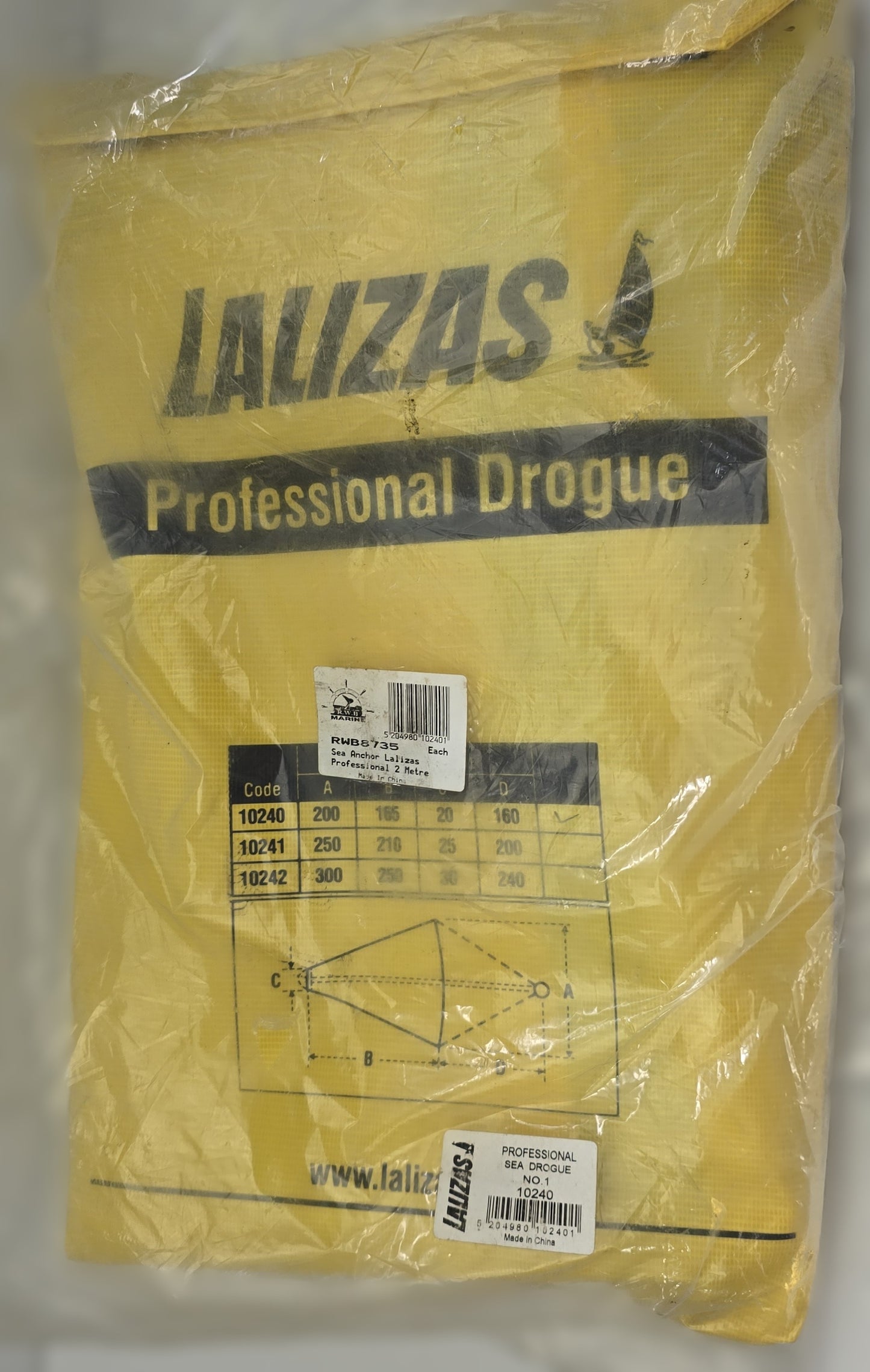 lalizas 10240 RWB8735 Professional Sea Drogue No.1  2m (NEW)