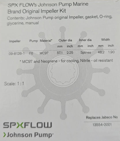 SPXFLOW 09-812B-1 Johnson Pump Sea Water Impeller Kit (NEW In Box)