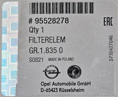 OPEL #95528278 Engine Oil Filter OXE Diesel 30-0170-128 (NEW In Box)