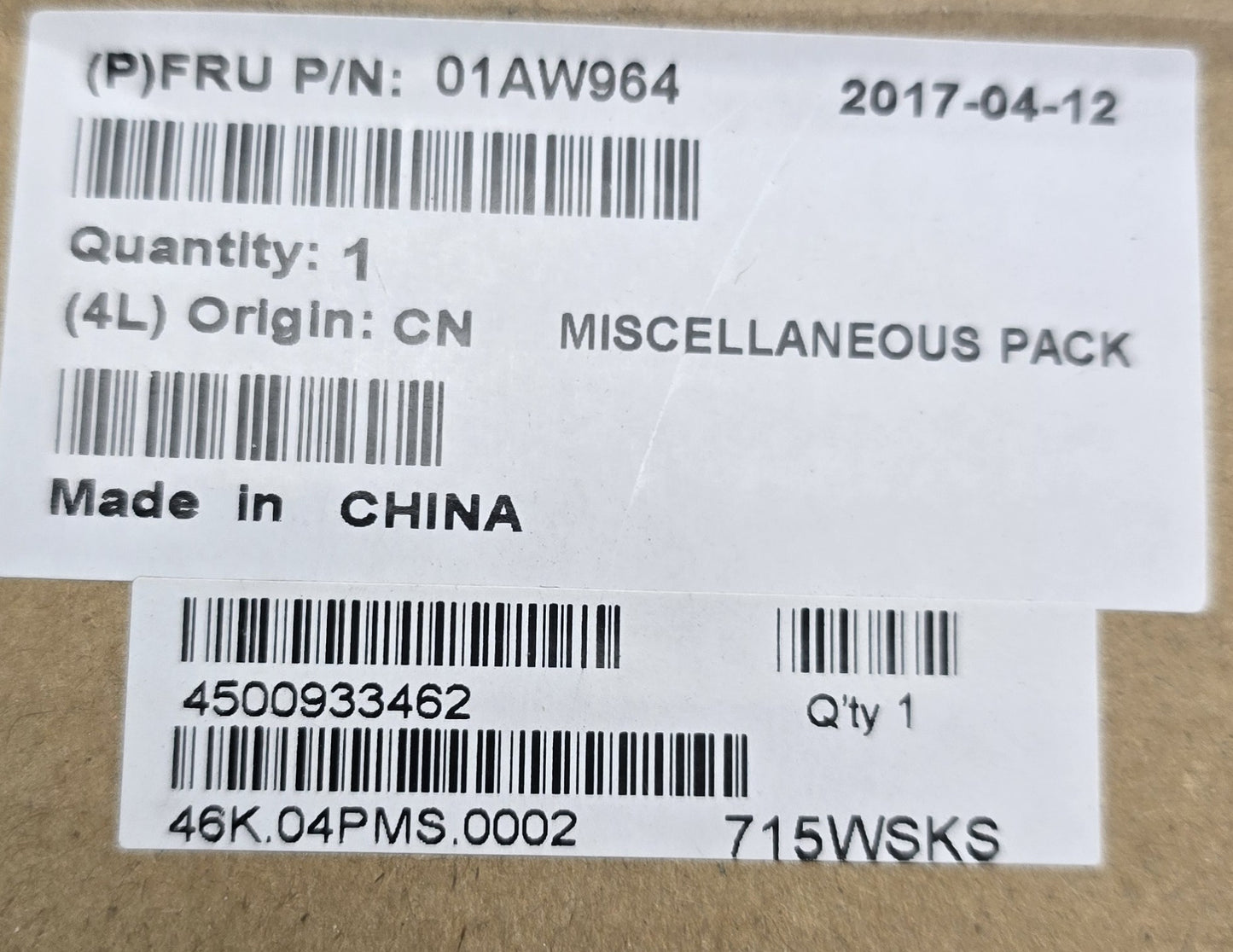 Lenovo 01AW964 Genuine FRU MiscInternal Pack ThinkPad X1 Series (NEW In Box)