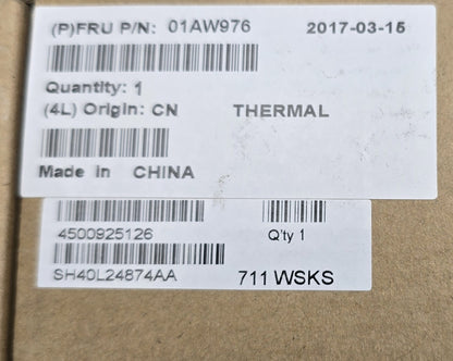 Lenovo 01AW976 Genuine FRU Thermal Module Cooling ThinkPad X1 (NEW In Box)