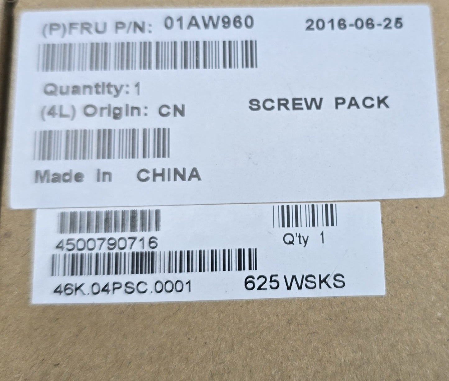 Lenovo 01AW960 Genuine FRU Screw Pack Kit Screws ThinkPad X1 Yoga (NEW In Box)
