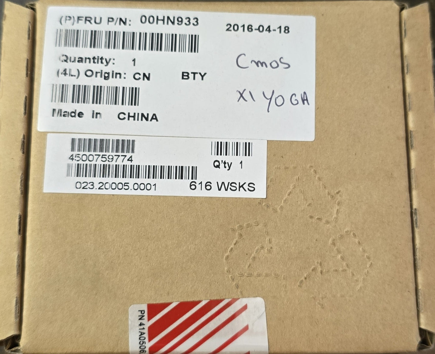 Lenovo 00HN933 Genuine FRU CMOS Battery ThinkPad X1 Yoga (NEW In Box)