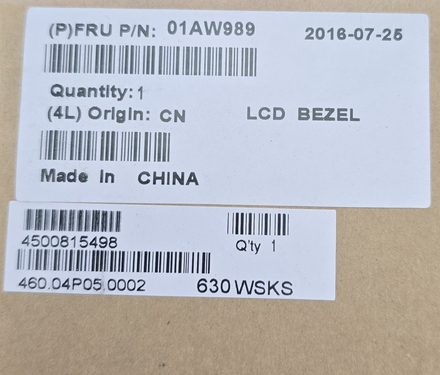 Lenovo 01AW989 Genuine FRU LCD Bezel Screen Frame ThinkPad X1 (NEW In Box)