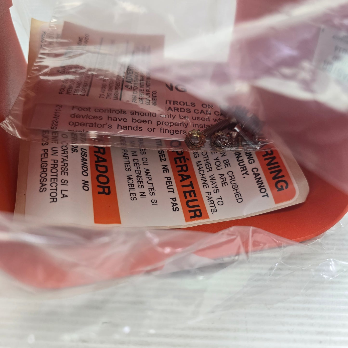 Linemaster 522-B14 Full Guard Foot Switch Heavy Duty Orange (NEW In Box)