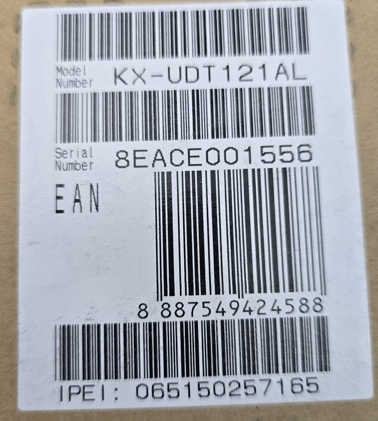 Panasonic KX-UDT121AL DECT Handset Enterprise Wireless Phone (NEW In Box)
