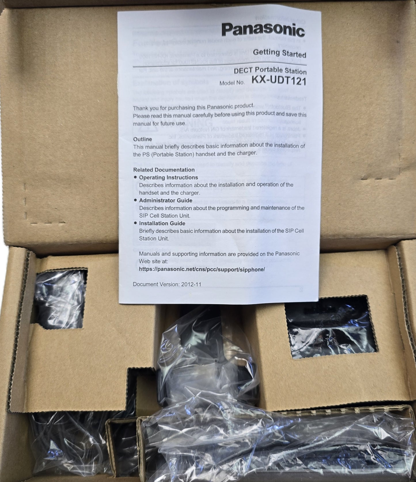 Panasonic KX-UDT121AL DECT Handset Enterprise Wireless Phone (NEW In Box)