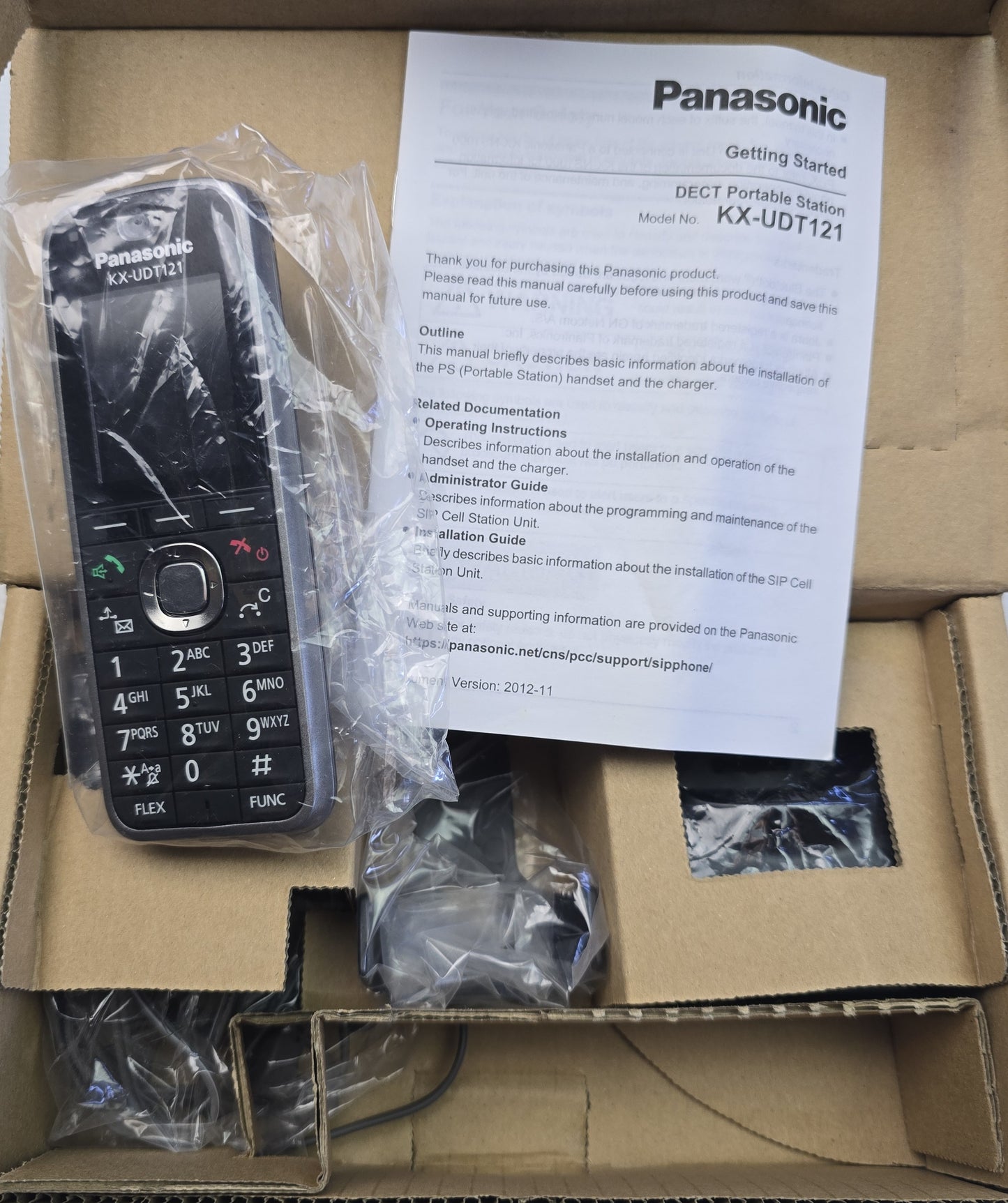 Panasonic KX-UDT121AL DECT Handset Enterprise Wireless Phone (NEW In Box)