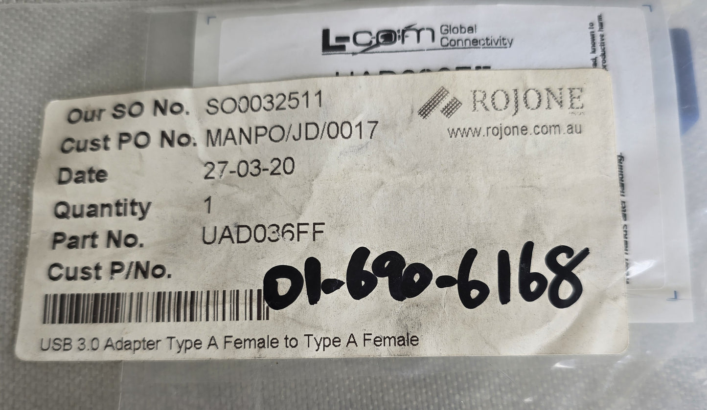Rojone UAD036FF L-com USB 3.0 Type A Female to Female Adapter (NEW Sealed)