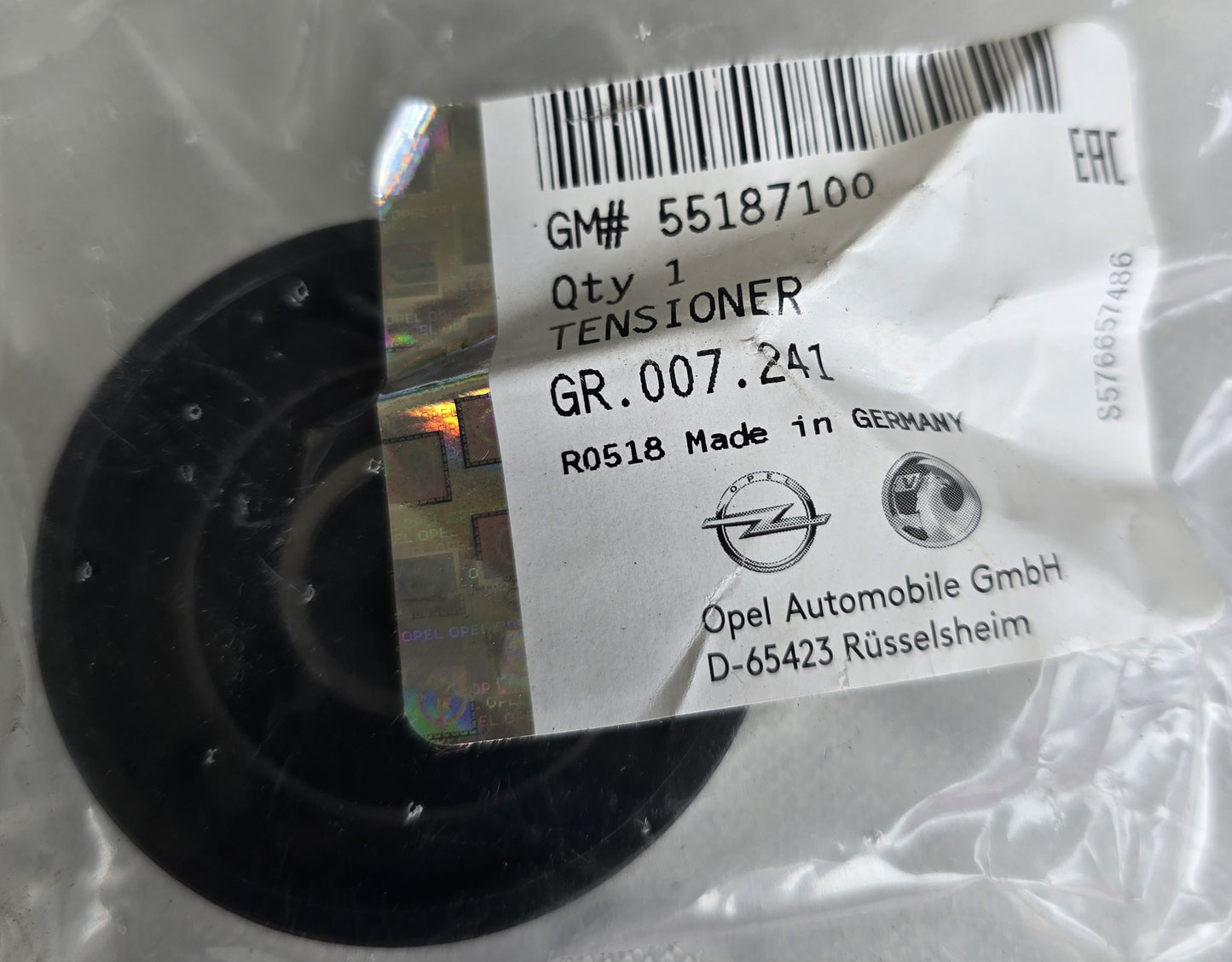 Opel-Vauxhall 55187100 Timing Belt Tensioner Astra Insignia Vectra (NEW)