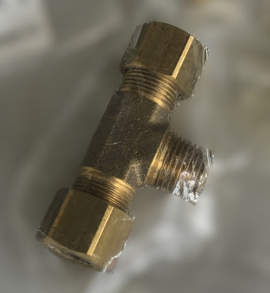 SeaStar 293621 Tee Fitting Brass 3/8 Tube 1/4 BSP (NEW Sealed)